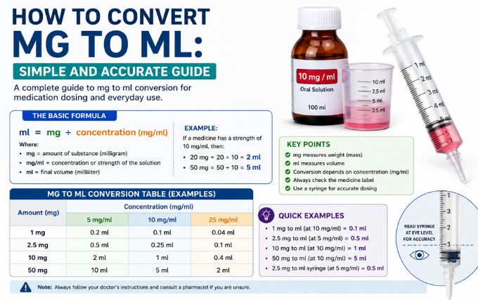 How to Convert mg to ml: Simple and Accurate Guide mg to ml